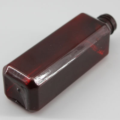 Brown Clear Square Press 28mm 100ml Cosmetic Lotion Bottle