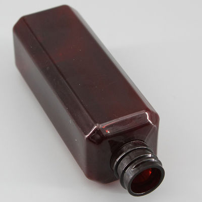 Brown Clear Square Press 28mm 100ml Cosmetic Lotion Bottle