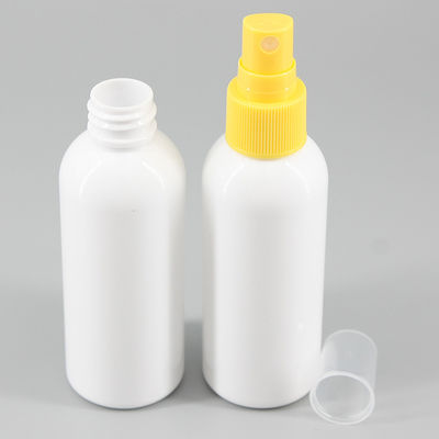 White 70ml 75ml PET Spray Bottle Cosmo Shape Round Shoulder