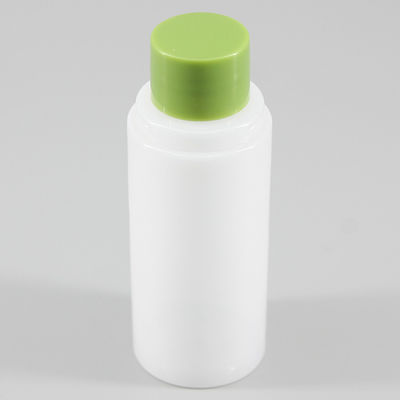 1.69oz/50ml Mini Light White PET Plastic Bottle With Different Color Screw Cap, Empty Liquid Skincare Lotion Bottle