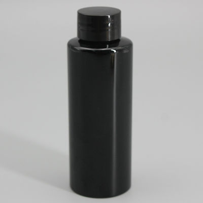 150ml Black Flat Shoulder PET Cosmetic Lotion Bottle