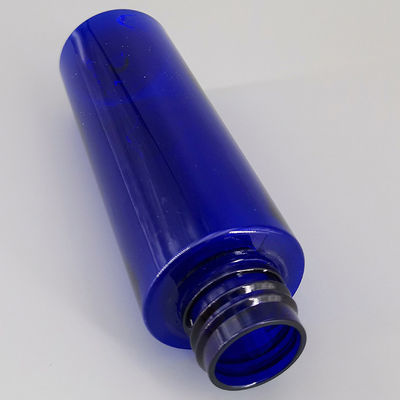 Custom 100ml 3.38oz Blue PET Plastic Bottle Cylindrical Lotion Skin Care Lotion Cosmetic Bottle