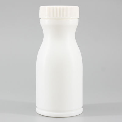 White HDPE 180ml Flip Top Lid For Calcium Tablets