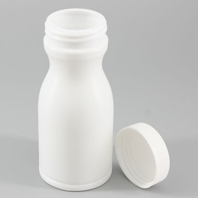 White HDPE 180ml Flip Top Lid For Calcium Tablets