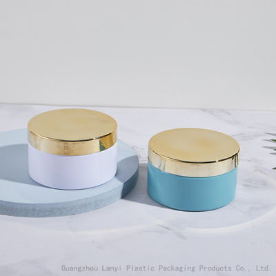 Blue Cylinder Body Milk Cream 200ml Plastic Cosmetic Jars