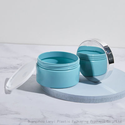 Blue Cylinder Body Milk Cream 200ml Plastic Cosmetic Jars