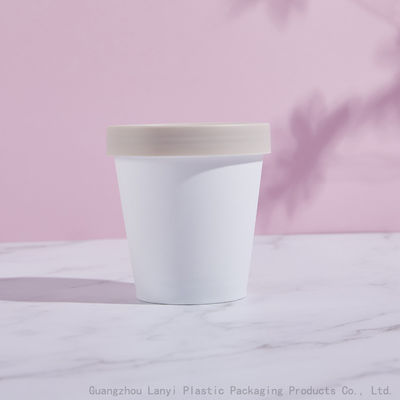 White Frosted 8.5oz 250ml PP Cosmetic Cream Jars For Aloe Gel