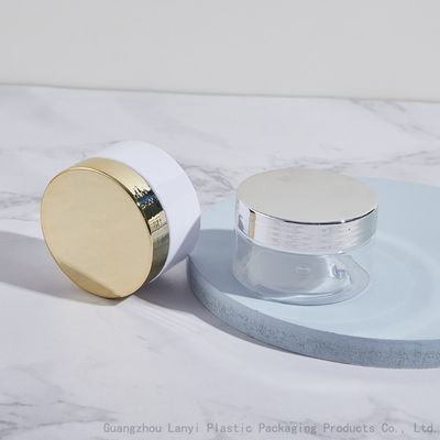 White Clear Cylinder 3.38OZ 100ml Plastic Cosmetic Jars