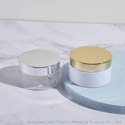 White Clear Cylinder 3.38OZ 100ml Plastic Cosmetic Jars