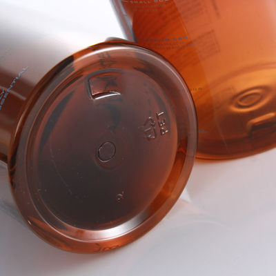 Custom Brown 300ml Hair Cream Clear Cosmetic Jars Food Grade
