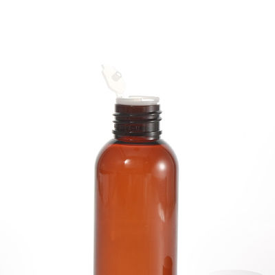 100ml 200ml Cylinder Brown Skin Care Bottle Black Screw Cap