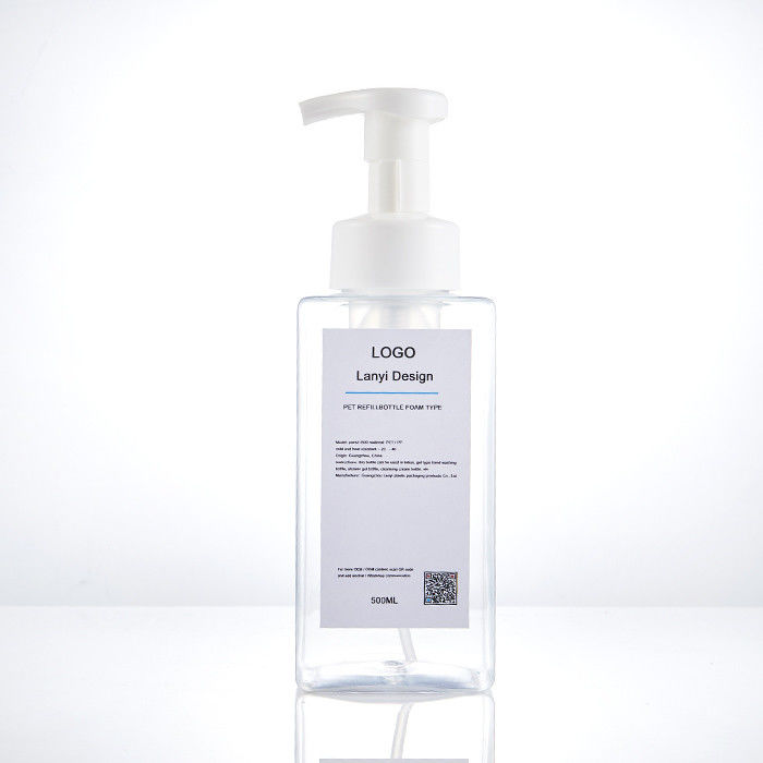 PET 42mm Rectangular 550ml Foam Pump Bottle