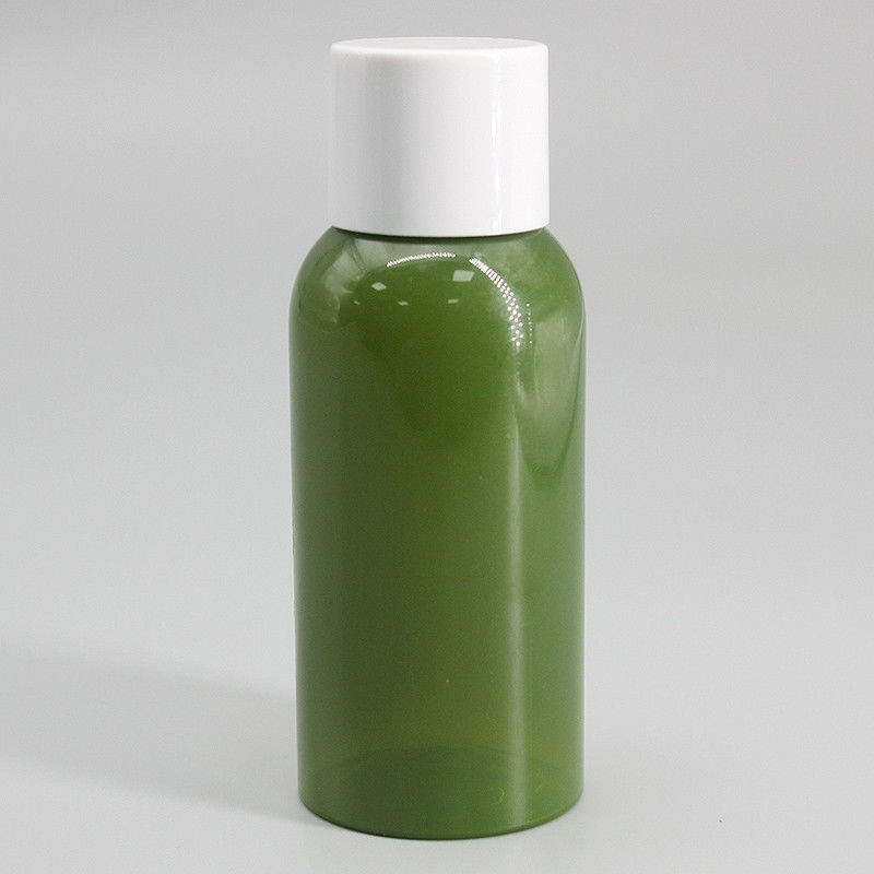 Cylinder Toner Hand Cream Skin Care Bottle PET Green Packaging Plastic Bottle 80ml Screw Cap Small Cosmetic Bottle