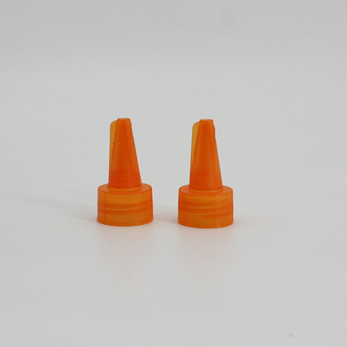 Hot Stamping 24mm Orange Flip Top Lid For Ketchup